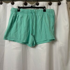 Athletic Works Green Athletic Shorts Elastic Waistband